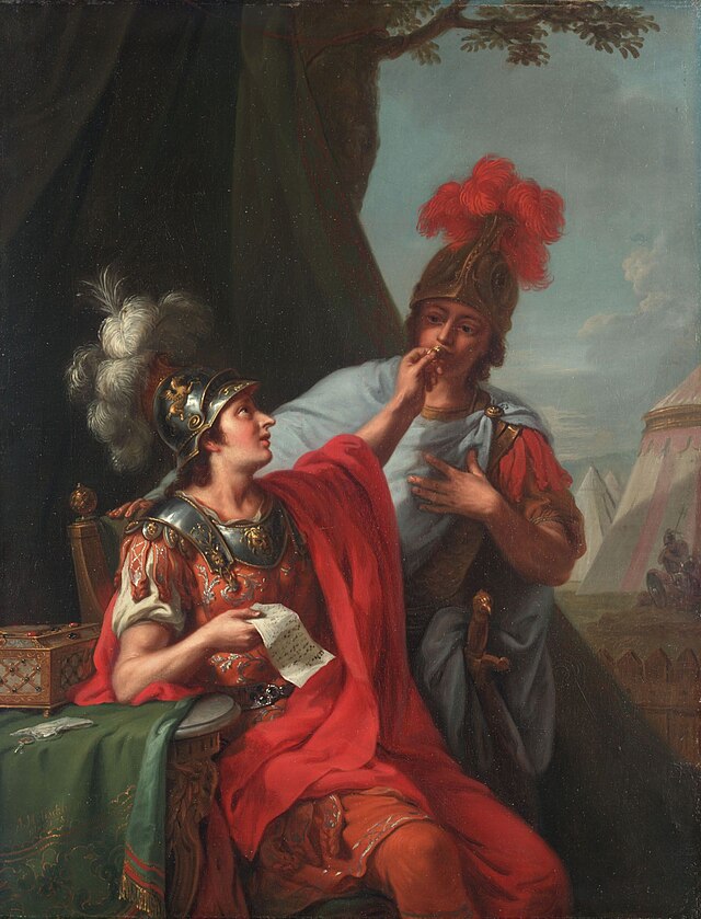 Schilderij van Alexander en Hephaistion, Alexanders mannelijke geliefde