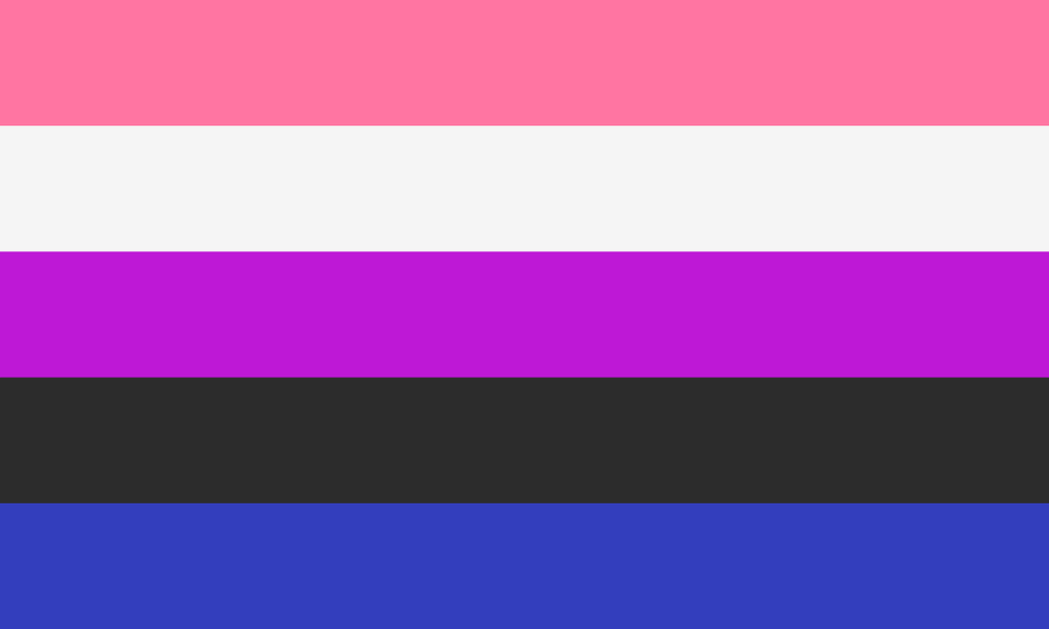de genderfluide pride vlag