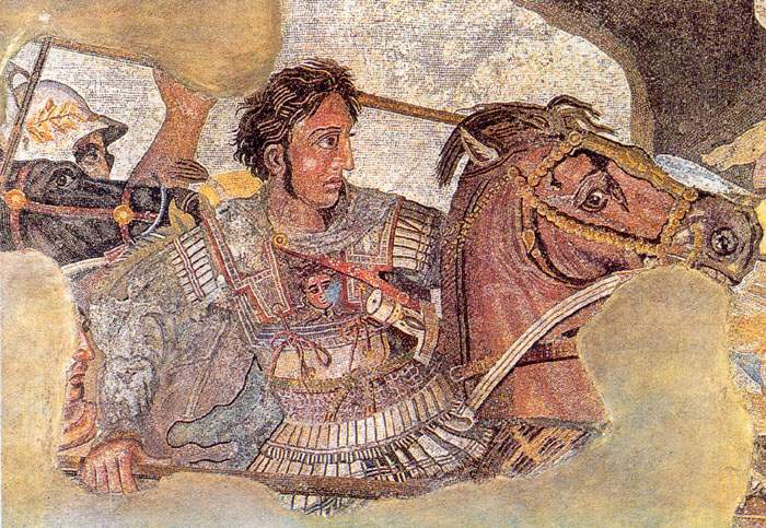 Alexander de Grote op zijn strijdros Bucephalus